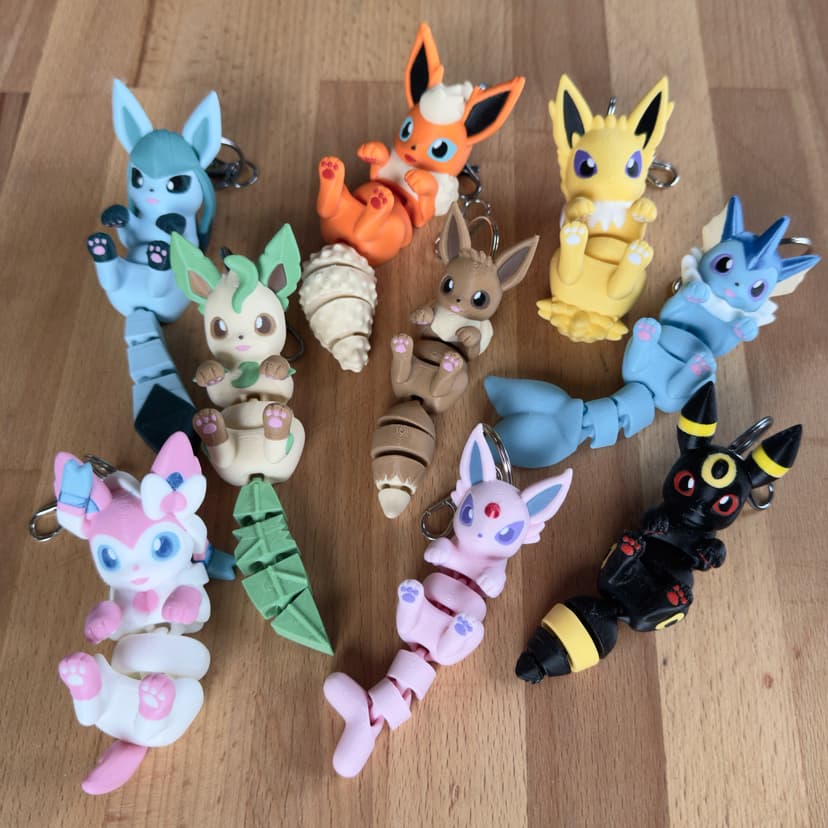 Flexi Eeveelution Keychains